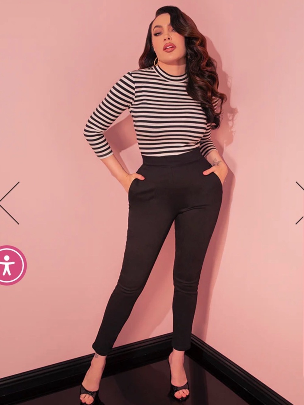 Vixen by Micheline Pitt Black High-Waist Skinny Pants